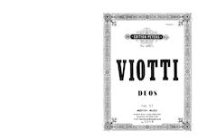 Partition parties complètes, 3 Concertant Duos pour 2 violons, Op.5b (WIV 22-24)