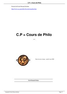  C.P = Cours de Philo