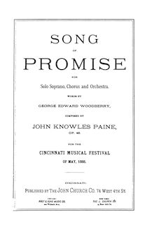 Partition complète, Song of Promise, Paine, John Knowles