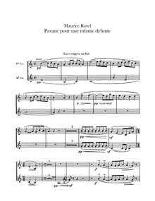 Partition cor 1/2 (G), Pavane pour une infante défunte, Pavane for a Dead Princess