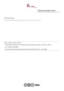 Hong-Kong  - article ; n°2 ; vol.18, pg 315-332