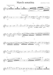 Partition E♭ clarinette, March Sonatina, Bb, Shigeta, Takuya