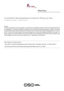 Le problème démographique et racial en Afrique du Sud - article ; n°4 ; vol.8, pg 685-710