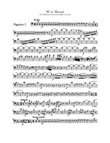 Partition basson 1, 2, Die Entführung aus dem Serail, The Abduction from the Seraglio