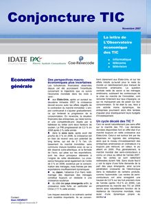  Conjoncture TIC - Etude  Idate et Coe-Rexecode