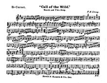Partition Piccolo Cornet (E♭), Call of pour Wild, Losey, Frank Hoyt