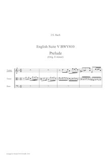 Partition , partie 1: viole de gambe aigue, 6 anglais , Bach, Johann Sebastian