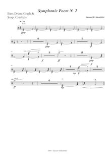Partition cymbales, symphonique Poem No.2, Krähenbühl, Samuel