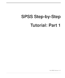 SPSS Step-by-Step Tutorial: Part 1