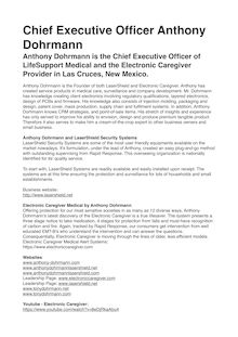 Chief Executive Officer Anthony Dohrmann