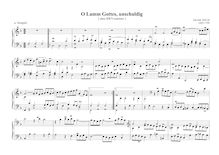 Partition complète, O Lamm Gottes, unschuldig, (without BWV), Bach, Johann Sebastian