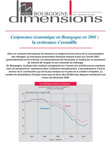 Conjoncture économique en Bourgogne en 2001 : la croissance s essouffle