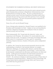 Présidentielles américaines : lettres ouvertes de 50 républicains à Donald Trump
