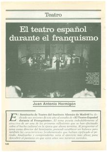 El teatro español durante el franquismo
