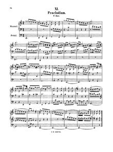 Partition complète, Prelude en C major, Krebs, Johann Ludwig