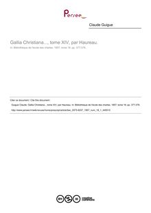 Gallia Christiana..., tome XIV, par Haureau.  ; n°1 ; vol.18, pg 377-378