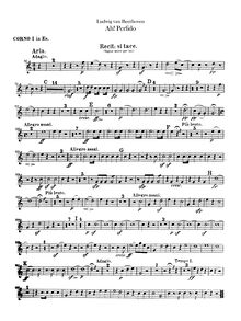 Partition cor 1, 2 (en E♭), Ah! Perfido, C major, Beethoven, Ludwig van