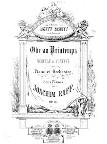Partition Piano 1, Springtime Ode, Morceau de Concert, Raff, Joachim