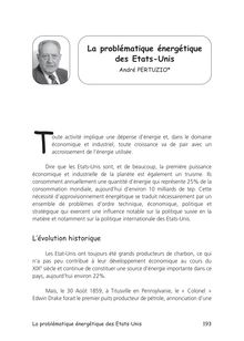 LA PROBLEMATIQUE ENERGETIQUE DES ETATS-UNIS - New Page 1
