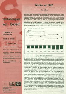 Statistiques en bref. Commerce extérieur nÌŠ 7/2000. Malte et l UE