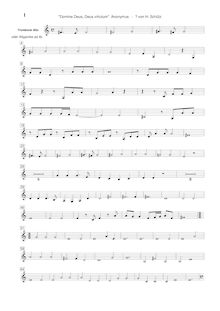 Partition chœur 2: Alto-Trombone [G2 clef], Domine deus, Deus virtutum