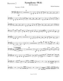 Partition basson 2, Symphony No.8, E major, Rondeau, Michel par Michel Rondeau