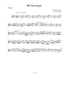 Partition viole de gambe,  No.3 en D major, D major, Rondeau, Michel par Michel Rondeau