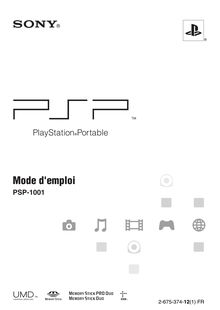 Notice PlayStation Sony  PSP-1001