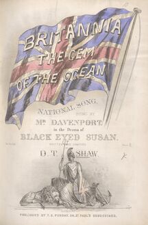 Partition de piano, Britannia pour Gem of pour Ocean, Shaw, David Taylor