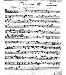 Partition Alto Trombone (add. copy), Requiem, D minor, Mozart, Wolfgang Amadeus