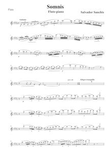 Partition flûte , partie, Sonata No.4, Sanchis, Salvador
