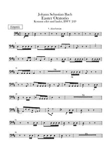 Partition timbales, Easter Oratorio, Oster-Oratorium, Bach, Johann Sebastian