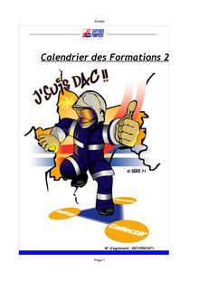 Calendrier des Formations 2009
