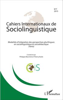 Modalités d intégration des perspectives plurilingues en sociolinguistique et sociodidactique (Varia)