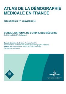 Atlas de la démographie médicale en France - CNOM