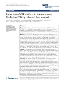 Reduction of CPR artifacts in the ventricular fibrillation ECG by coherent line removal