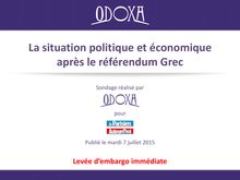 Grèce : après le référendum, les Français sont plus nombreux à vouloir que la Grèce sorte de la zone euro