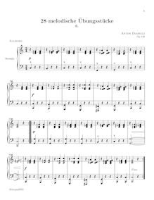 Partition No. 6, 28 Melodische übungstücke, Melodic Practice Pieces