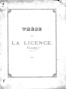 Thèse pour la licence / présentée par Etienne Canat