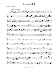 Partition clarinette 1, Symphony No.29, B♭ major, Rondeau, Michel