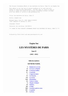 Les mystères de Paris, Tome IV par Eugène Sue