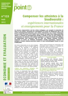 Compenser les atteintes à la biodiversité : expériences internationales et enseignements pour la France. : Point_133
