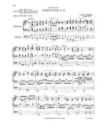 Partition complète, Postlude, Op.134 No.6, Merkel, Gustav Adolf