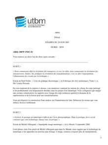 UTBM technologies numeriques  creation artistique et ingenierie culturelle 2007