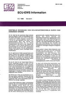 ECU-EWS Information. 5 1990 Monatlich