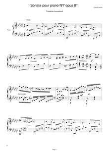 Partition , Adagio, Piano Sonata No.7, Hungarian Sonata, Plante, Cyril