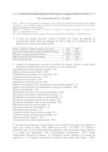 Economie descriptive 2001 Sciences Economiques et de Gestion Université Paris 1
