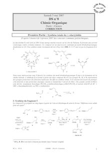 PC A PC B CHIMIE DS n°8 Correction