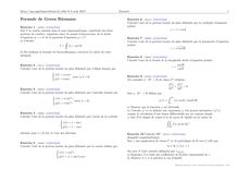 Sujet : Analyse, Compléments de calcul intégral, Formule de Green Riemann