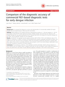 Comparison of the diagnostic accuracy of commercial NS1-based diagnostic tests for early dengue infection